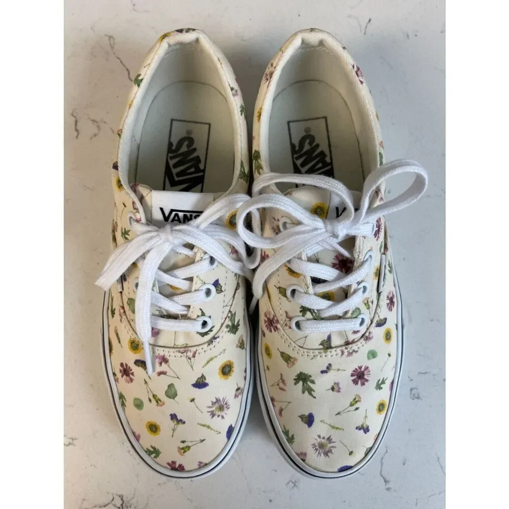 Vans Doheny 'Pressed Floral - Classic White' Women’s Size 6.5 Worn 2-3 Times